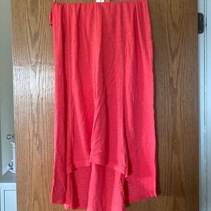 High low skirt coral